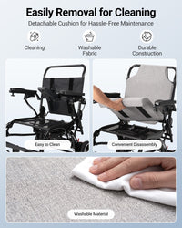 Fold & Travel Mobility accessibility equipment Wireless Charging and LCD Display Electric Wheelchair DC01