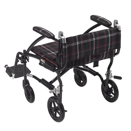 Complete Medical Wheelchairs & Accessories Fly-Lite Transport Chair Blue, 19"