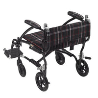 Complete Medical Wheelchairs & Accessories Fly-Lite Transport Chair Blue, 19"