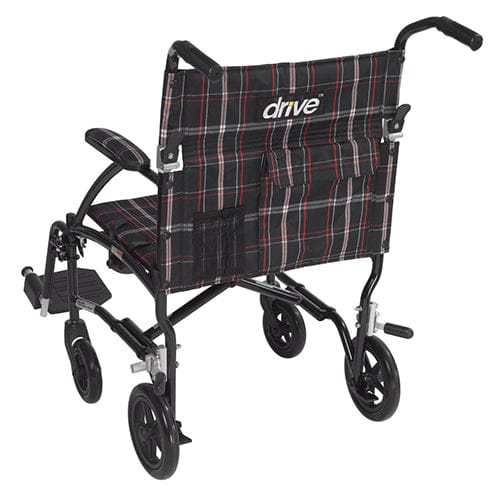 Complete Medical Wheelchairs & Accessories Fly-Lite Transport Chair Blue, 19"