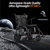 Fold & Travel Mobility accessibility equipment Ultra Lightweight Carbon Fiber Electric Wheelchair with Caregiver Remote Control