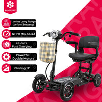 Fold & Travel Mobility Mobility Scooter Scooter Cruiser City Medical Mobility Big Seat Red