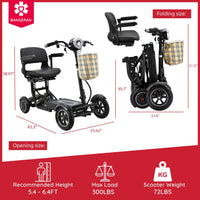 Fold & Travel Mobility Mobility Scooter Scooter Cruiser City Medical Mobility Big Seat Red