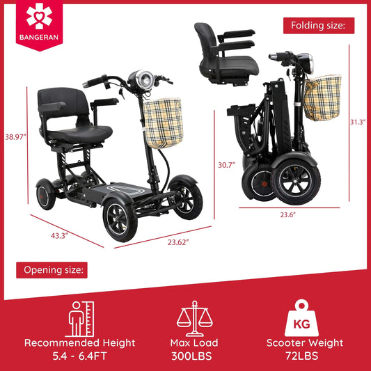 Scooter Cruiser City Medical Mobility Big Seat Red