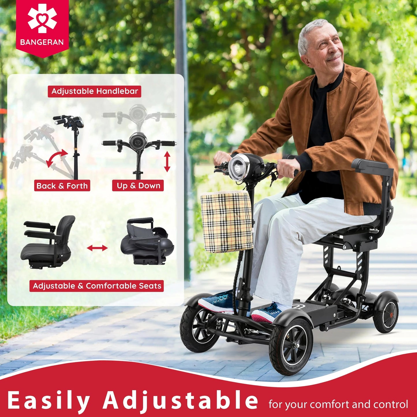 Fold & Travel Mobility Mobility Scooter Scooter Cruiser City Medical Mobility Big Seat