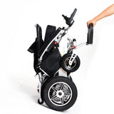 Heavy Duty Electric Wheelchair 22" Wide Seat Foldable Power Wheelchair - SILVER