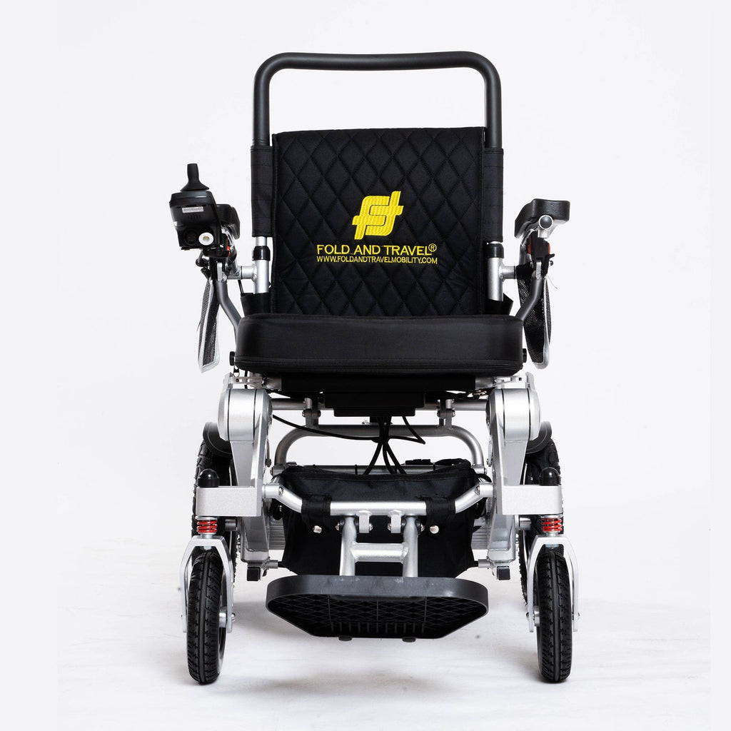 Heavy Duty Electric Wheelchair 22" Wide Seat Foldable Power Wheelchair