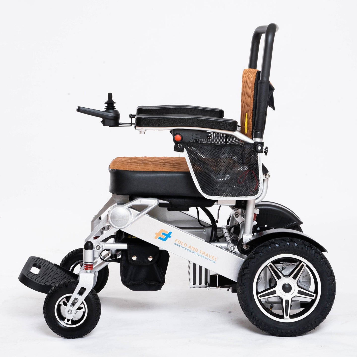 Fold and Travel Electric Wheelchair Remote Control Electric Wheelchair Mobility Power Wheelchair with Lithium Battery