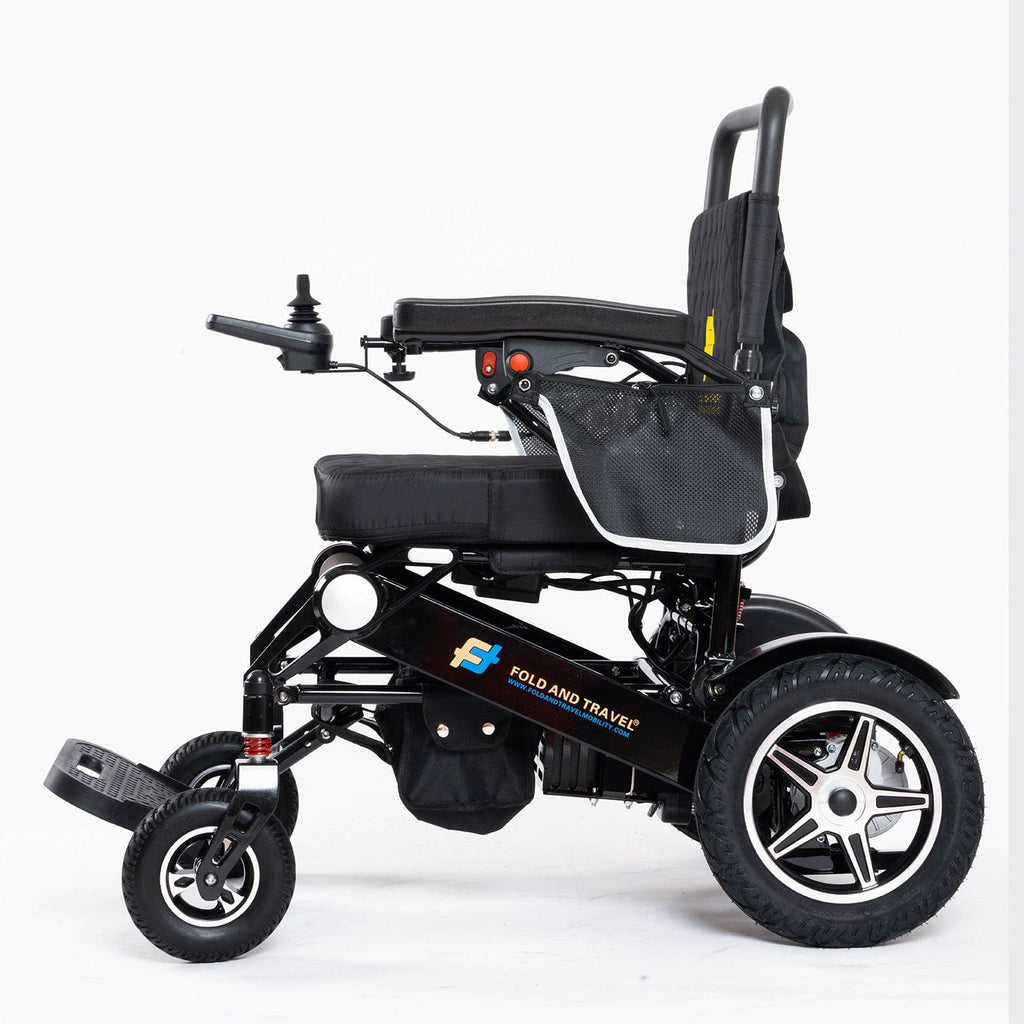 Heavy Duty Electric Wheelchair 22" Wide Seat Foldable Power Wheelchair