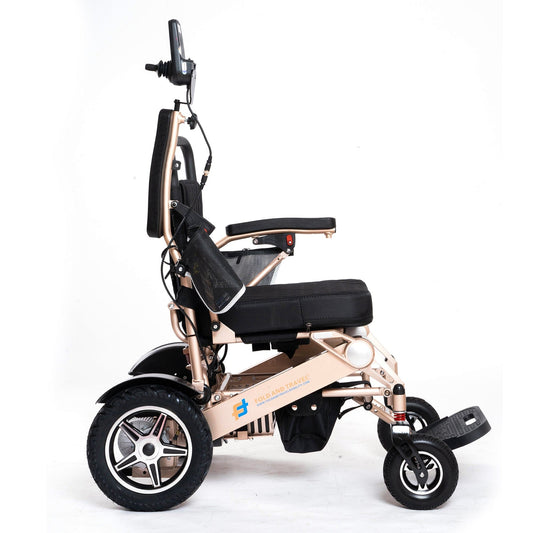 Fold and Travel Electric Wheelchair Fold And Travel Lightweight Foldable Remote Control Portable Electric Power Wheelchairs