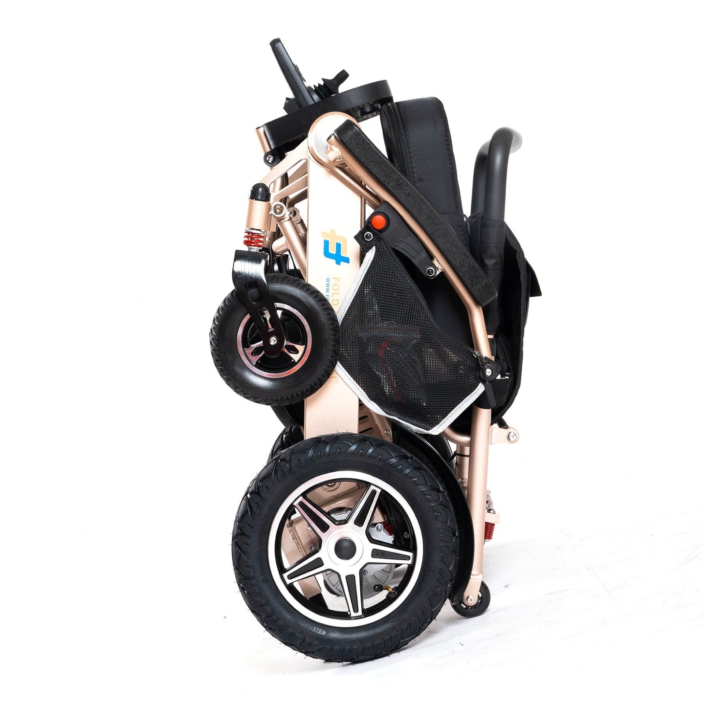 foldandtravel Electric Wheelchair Remote Control Lightweight Foldable Wide Seat Power Wheelchair Electric Wheelchair