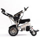 Fold and Travel Electric Wheelchair Silver Frame / 1 Battery 15+ Miles Range Fold And Travel Manual Recline Foldable Electric Wheelchair Travel Ready Portable Power Chair Travel Companion for Seniors and Adults