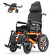 Fold and Travel Electric Wheelchair Reclining Electric Wheelchair 160° Adjustable Backrest Elevating Leg Rest