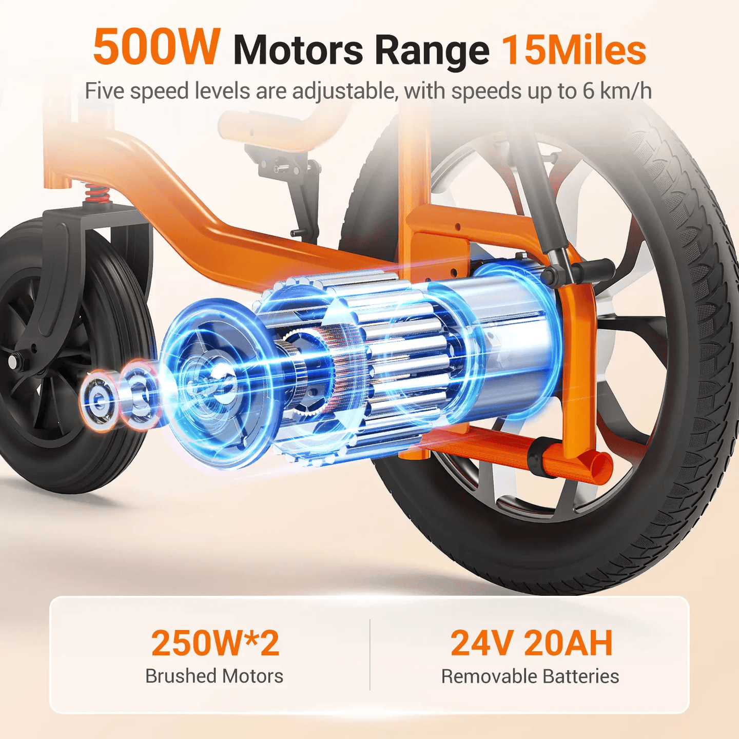 Fold and Travel Electric Wheelchair Reclining Electric Wheelchair 160° Adjustable Backrest Elevating Leg Rest