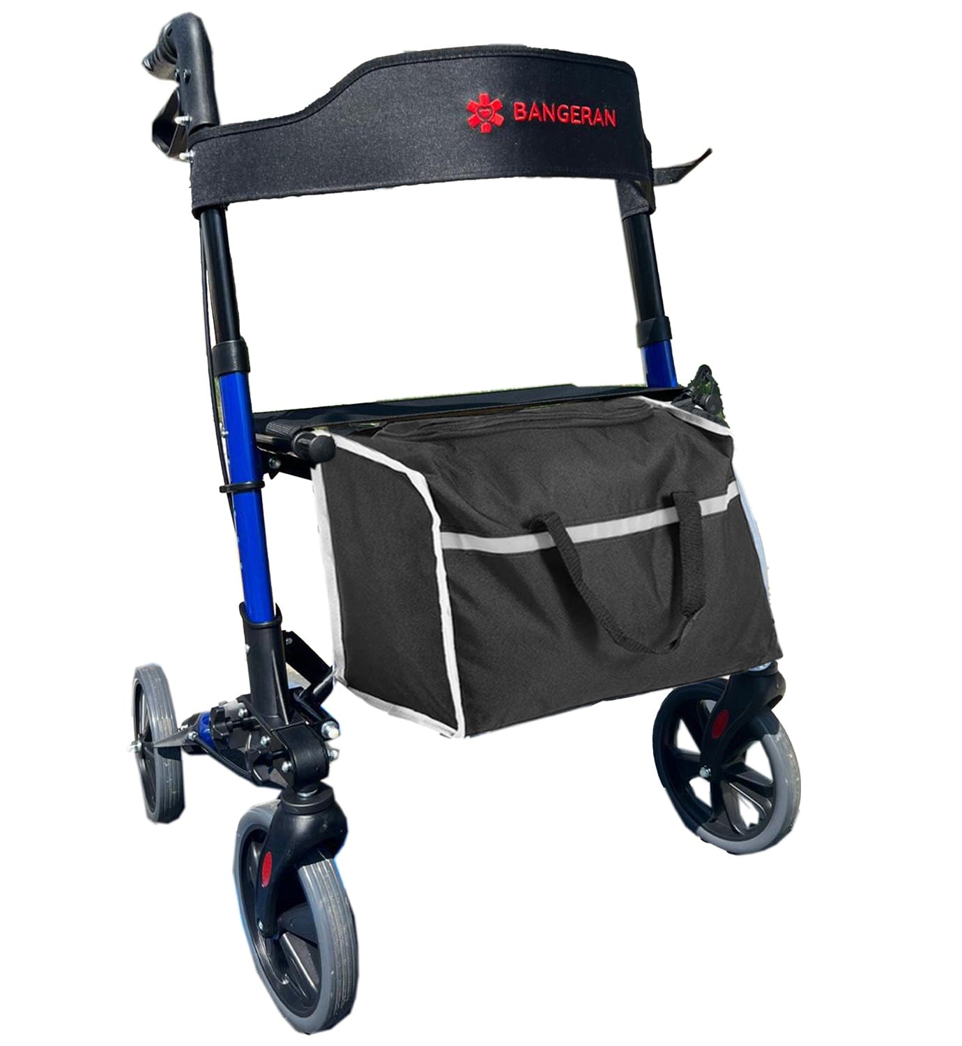 Bangeran Rollators & Walkers Easy Carry Folding Rollator Walker with Seat Foldable Rolling Walker with Durable Aluminum