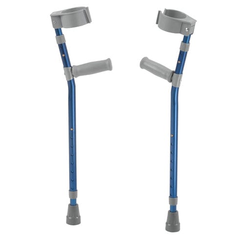 Complete Medical Mobility Products Pediatric Forearm Crutches(PR) Blue, 3'2"-4'-5" Height