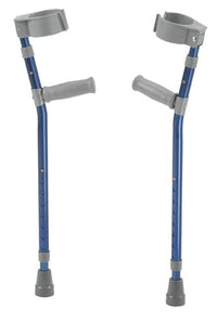 Complete Medical Mobility Products Pediatric Forearm Crutches(pr) Knight Blue 4'4"-5'5" Ht