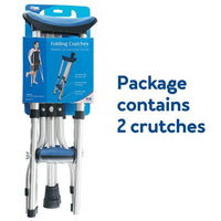 Complete Medical Mobility Products Carex Folding Crutches, Pair Universal Size