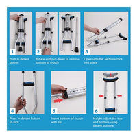 Complete Medical Mobility Products Carex Folding Crutches, Pair Universal Size