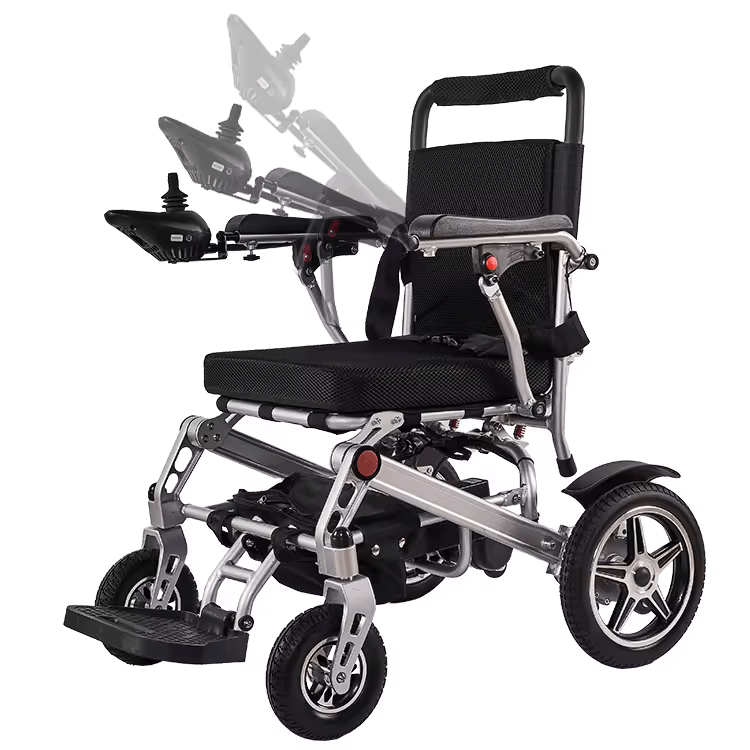Fold & Travel Mobility Electric Wheelchair Super Lightweight Folding Electric Wheelchair Ready to Travel 43 lbs Only