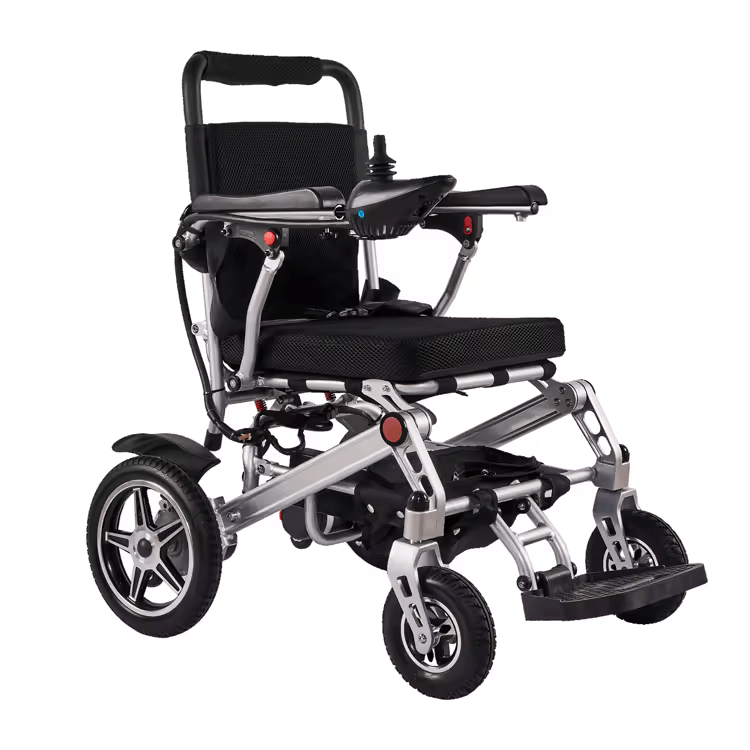 Fold & Travel Mobility Electric Wheelchair Super Lightweight Folding Electric Wheelchair Ready to Travel 43 lbs Only