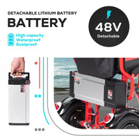 Fold & Travel Mobility Mobility Scooter Folding Electric Mobility Scooter 3 Wheel Lightweight Portable Power Travel Scooters