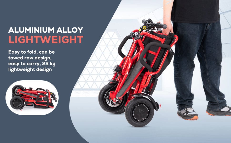 Fold & Travel Mobility Mobility Scooter Folding Electric Mobility Scooter 3 Wheel Lightweight Portable Power Travel Scooters