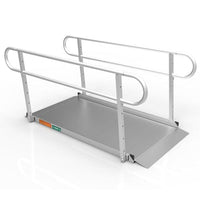 Complete Medical Wheelchairs & Accessories Portable Ramp, Solid Surface 6' w/Handrails Two-Line 3G
