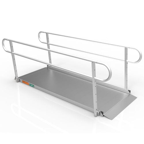 Complete Medical Wheelchairs & Accessories Portable Ramp, Solid Surface 8' w/Handrails Two-Line 3G