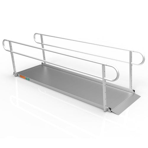Complete Medical Wheelchairs & Accessories Portable Ramp, Solid Surface 10' w/Handrails Two-Line 3G