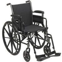 Complete Medical Wheelchairs & Accessories Cruiser 3 Wheelchair, 18" Flip Back Full Arm