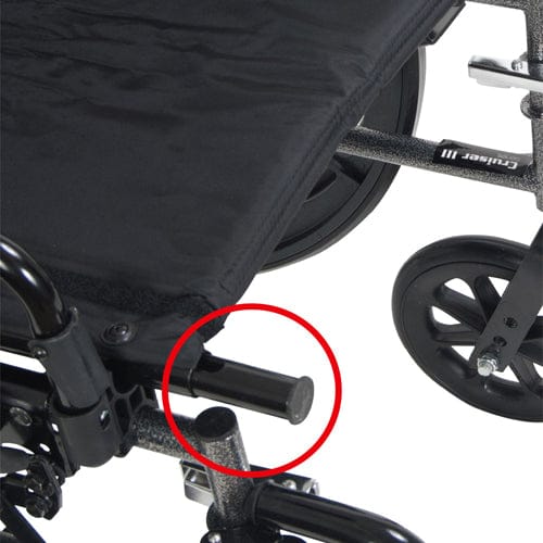 Complete Medical Wheelchairs & Accessories K3 Wheelchair Ltwt 20" wDDA & S/A Footrests Cruiser III
