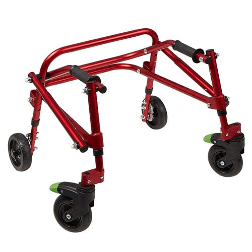 Complete Medical Mobility Products KLIP Walker, X-Small , Red 4-Wheeled