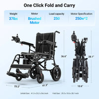 Fold & Travel Mobility accessibility equipment Kr8810 Lightweight Comfort Cushion Power Wheelchair KR8810