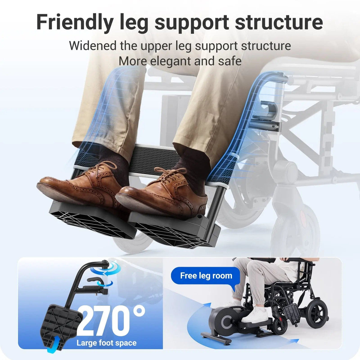 Fold & Travel Mobility accessibility equipment Kr8810 Lightweight Comfort Cushion Power Wheelchair KR8810