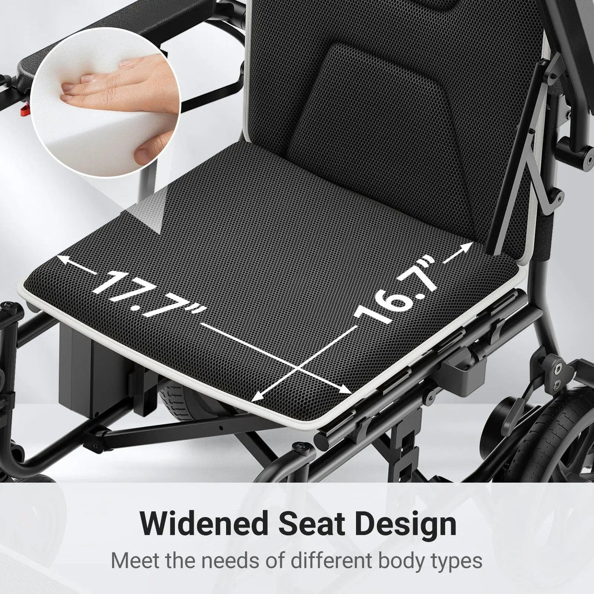 Fold & Travel Mobility accessibility equipment Kr8810 Lightweight Comfort Cushion Power Wheelchair KR8810