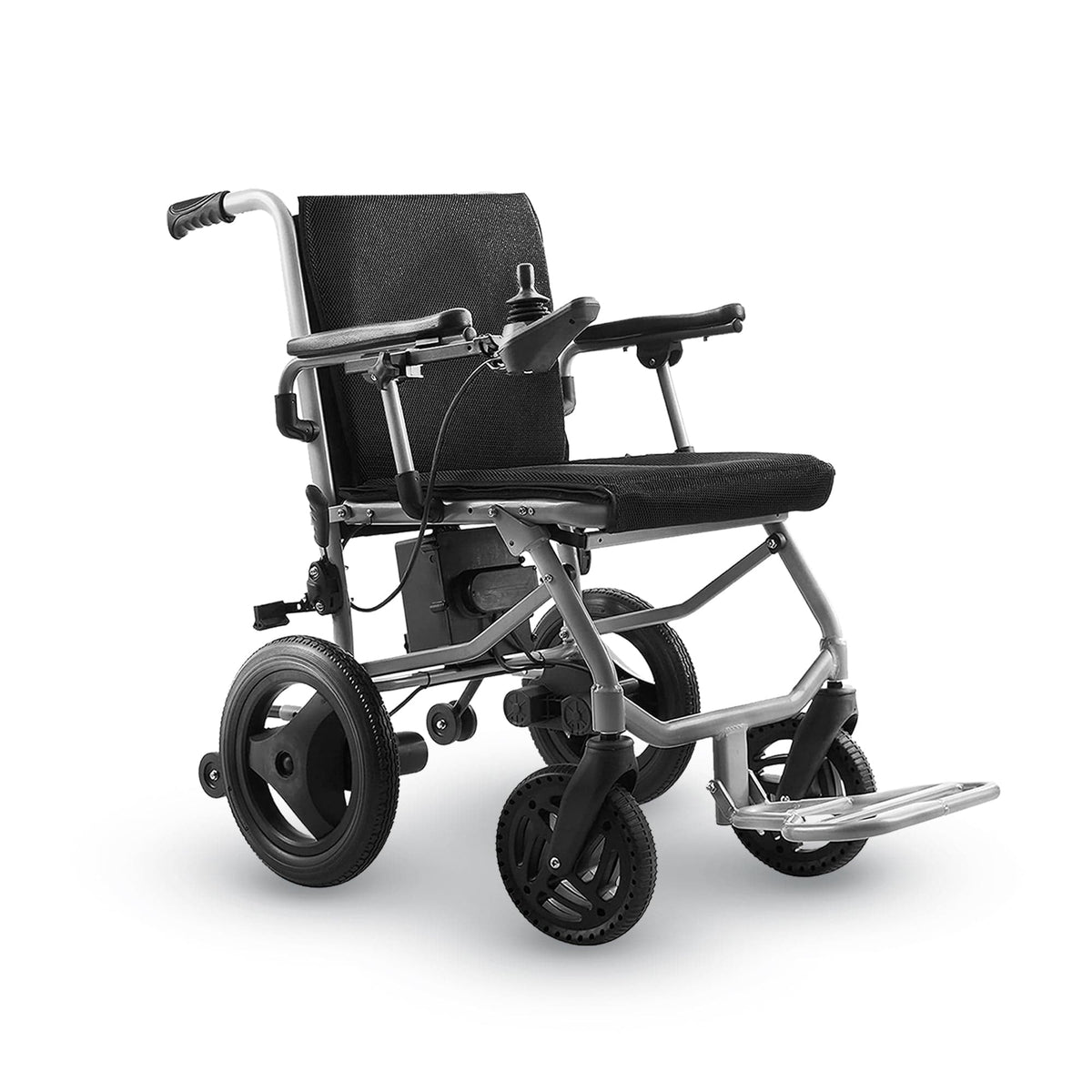 Fold & Travel Mobility WHEELCHAIR KANO (Black) -Foldable Electric Wheelchair, Travel Size, User-Friendly