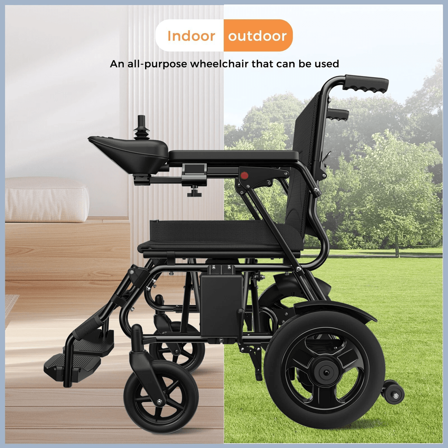 Fold & Travel Mobility Electric Wheelchair Super Lightweight Folding Electric Wheelchair