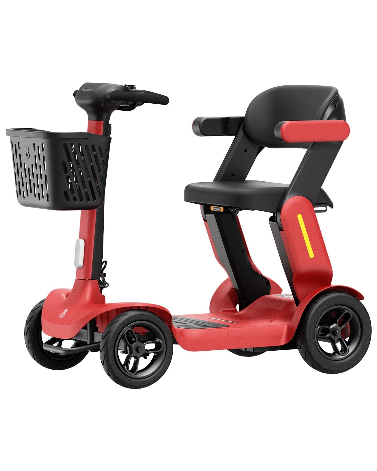 Fold & Travel Mobility Mobility Scooter RED Paiseec Foldable Lightweight Mobility Scooter S3