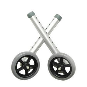 Complete Medical Mobility Products ProBasics 5"Fixed Wheels w/ Glide Caps, Pair