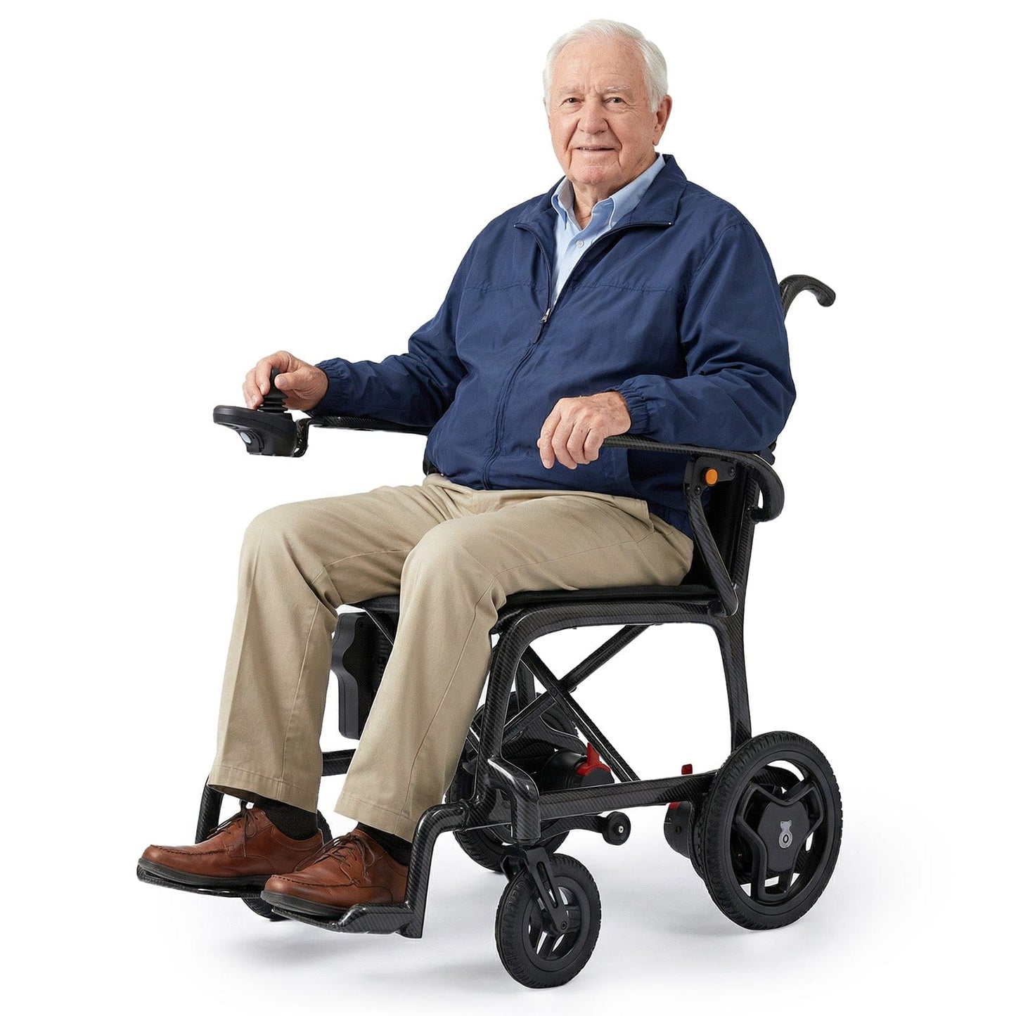 Fold & Travel Mobility Gray Paiseec Carbon Fiber Electric Wheelchair Q5