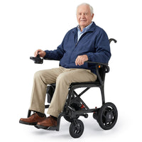 Fold & Travel Mobility Gray Paiseec Carbon Fiber Electric Wheelchair Q5