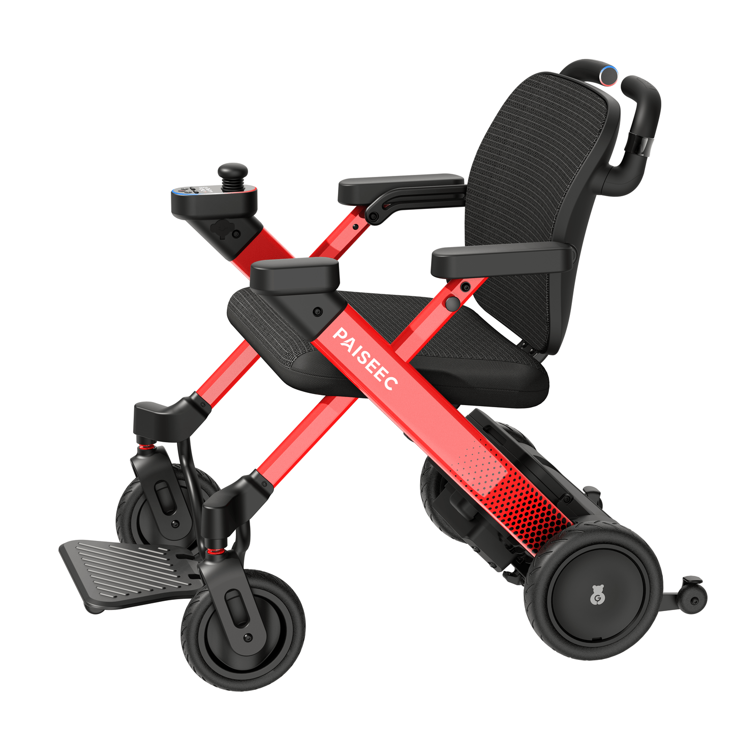 Fold & Travel Mobility Paiseec 3-in-1 Electric Wheelchair Smart Walker Rollator Transport Wheelchair W3