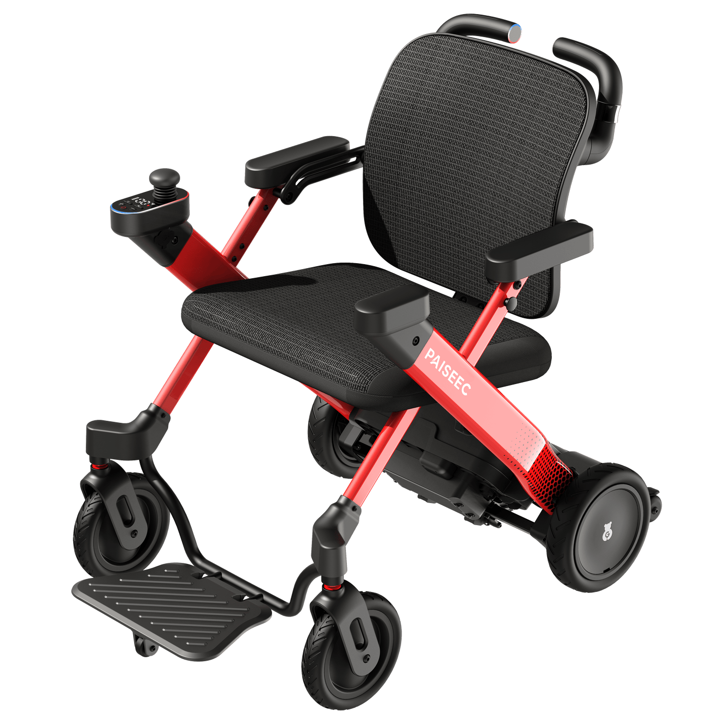 Fold & Travel Mobility Paiseec 3-in-1 Electric Wheelchair Smart Walker Rollator Transport Wheelchair W3