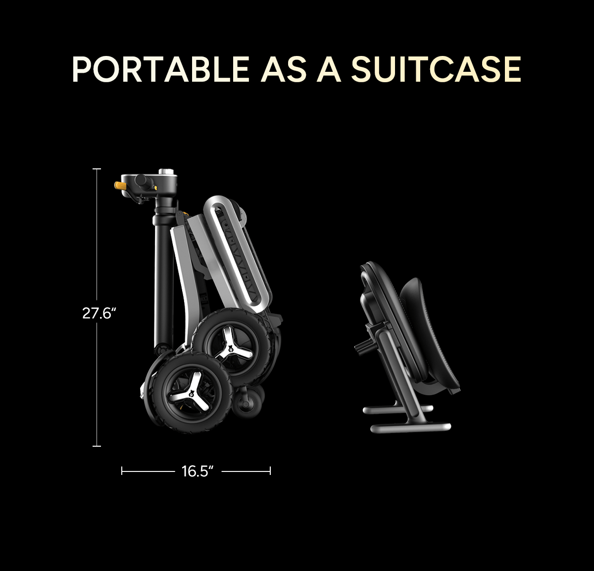 Fold & Travel Mobility Mobility Scooter Paiseec L5 Lightweight Mobility Scooter Light as Carbon Fiber