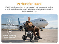 Fold & Travel Mobility Gray Paiseec Carbon Fiber Electric Wheelchair Q5