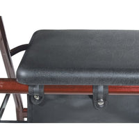Complete Medical Mobility Products Rollator, Aluminum w/Fold-Up & Remov Back, Padded Seat Red