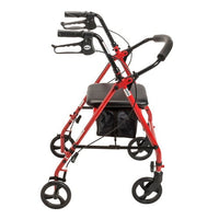 Complete Medical Mobility Products Rollator Steel Red w/6" Whls Knocked-Down