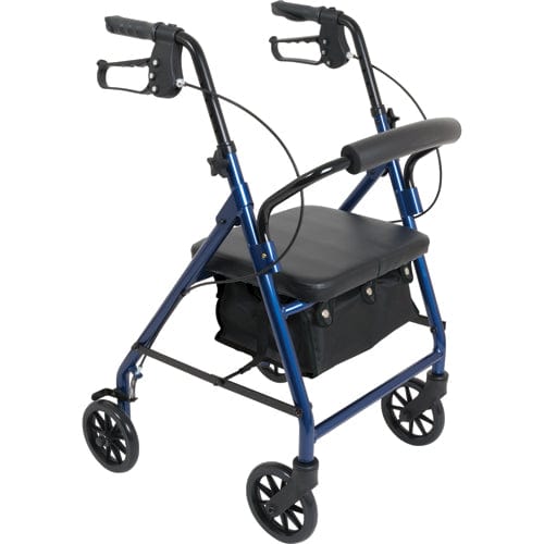 Complete Medical Mobility Products Rollator, Junior, Aluminum 6" Wheels, Blue