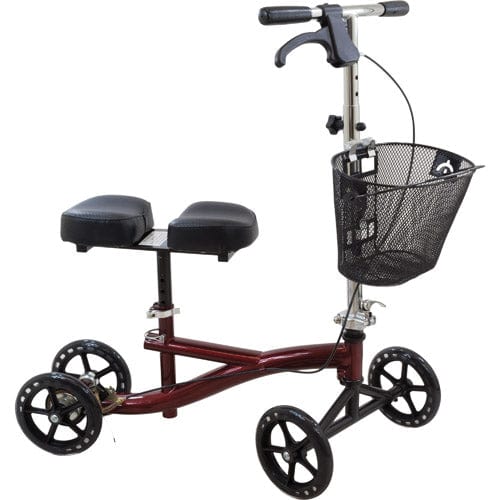 Complete Medical Mobility Products Knee Scooter, Deluxe, Roscoe Burgundy